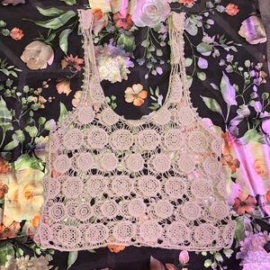 Cream crochet top 😍